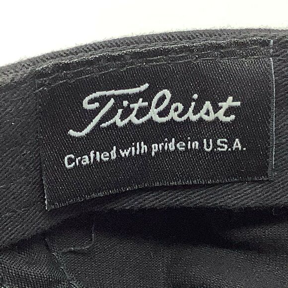 Titleist Pro Titanium 975D Adjustable Strapback Hat Ball Cap Made in USA Black - Picture 10 of 11